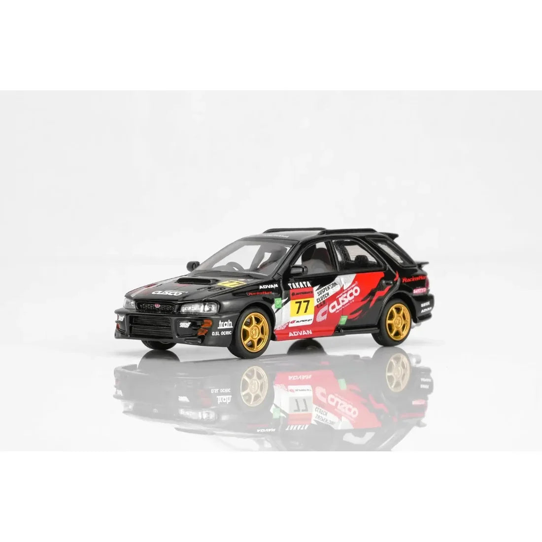*PRE-ORDER* Subaru Impreza Wagon WRX STi Version VI Cusco Silver Livery, 1:64 Scale (Black) collectible diecast model at Poketwheels
