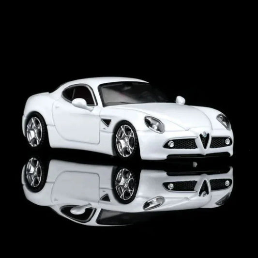 *PRE-ORDER* Alfa Romeo 8C Competizione 2008 Bianco Polare, 1:64 Scale collectible diecast model at Poketwheels