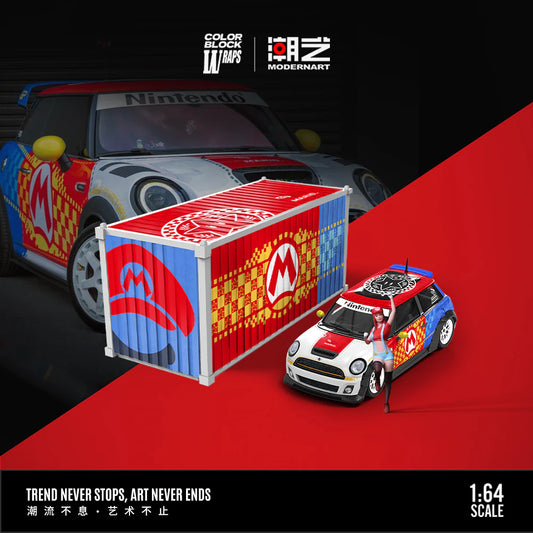 PRE-ORDER Time Micro MD BMW MINI Mario Container Set 1:64 Scale Diecast Model