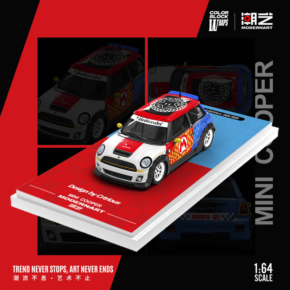PRE-ORDER Time Micro MD BMW MINI Mario Regular Edition 1:64 Scale Diecast Model