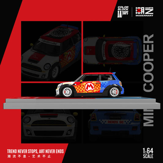 PRE-ORDER Time Micro MD BMW MINI Mario Regular Edition 1:64 Scale Diecast Model