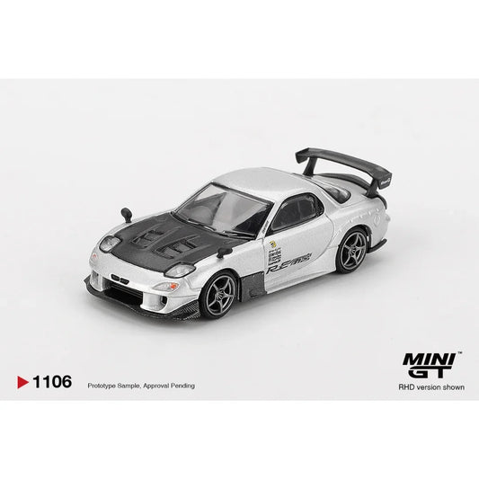 Mazda RX-7 RE-Amemiya , 1:64 Scale (Silver Metallic) collectible diecast model at Poketwheels