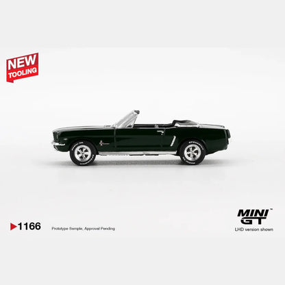MINI GT Ford Mustang Convertible 1964, 1:64 Scale (Highland Green)