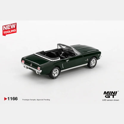 MINI GT Ford Mustang Convertible 1964, 1:64 Scale (Highland Green)