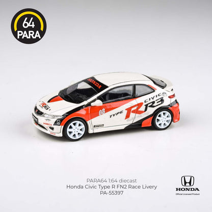 Honda Civic Type R FN2 Race Livery 2007 1:64 Scale Diecast Collectible