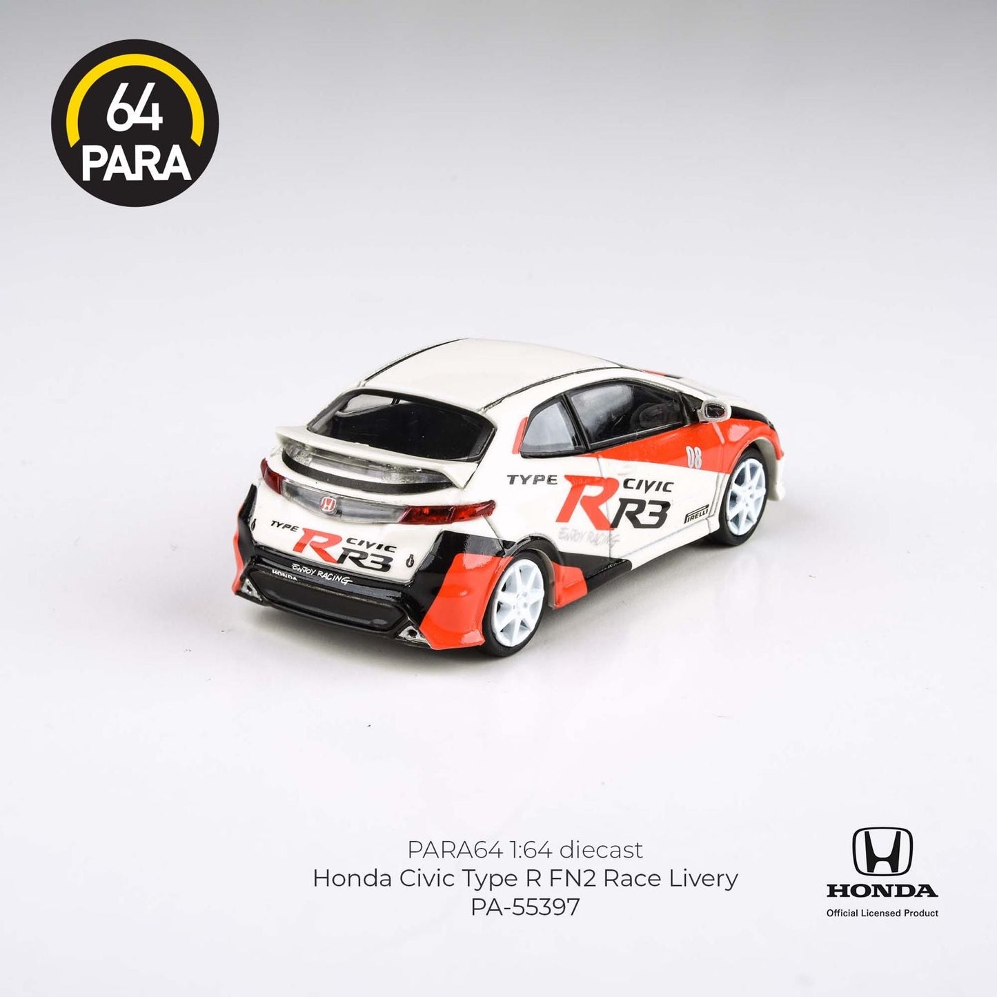 Honda Civic Type R FN2 Race Livery 2007 1:64 Scale Diecast Collectible