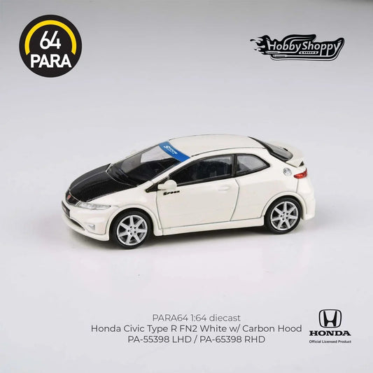 Honda Civic Type R FN2 2007, 1:64 Scale (White) collectible diecast model at Poketwheels