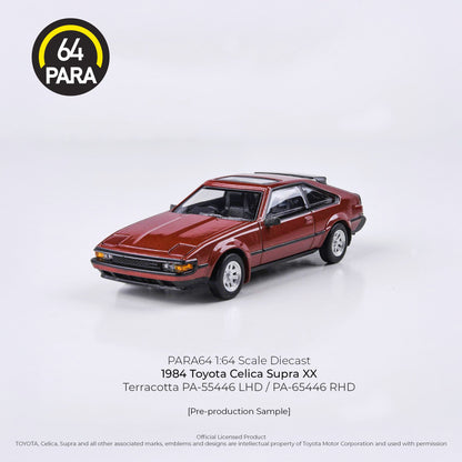 Toyota Celica Supra XX 1984 Terracotta Variant 1:64 Scale Diecast Collectible