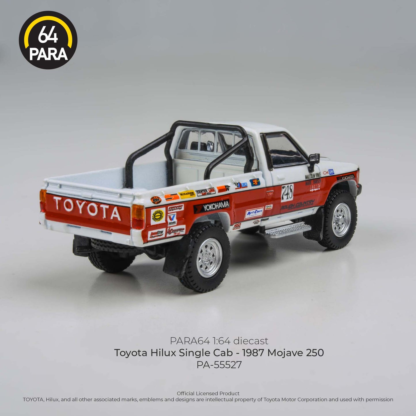 Toyota Hilux Single Cab Mojave 250 1987 1:64 Scale Diecast Collectible