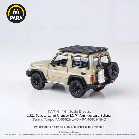 Premium scale diecast model car  – Toyota Land Cruiser LC 71 Anniversary Edition 2022, 1:64 Scale (Silk) Collectible