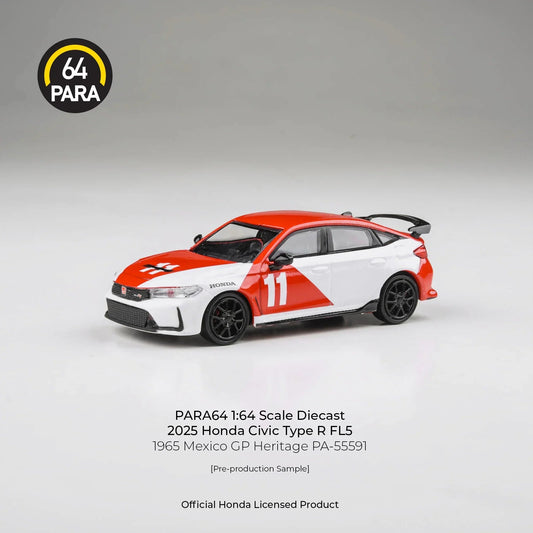 *PRE-ORDER* Honda Civic Type R FL5 1965 Mexico GP Heritage, 1:64 Scale (White & Red) collectible diecast model at Poketwheels