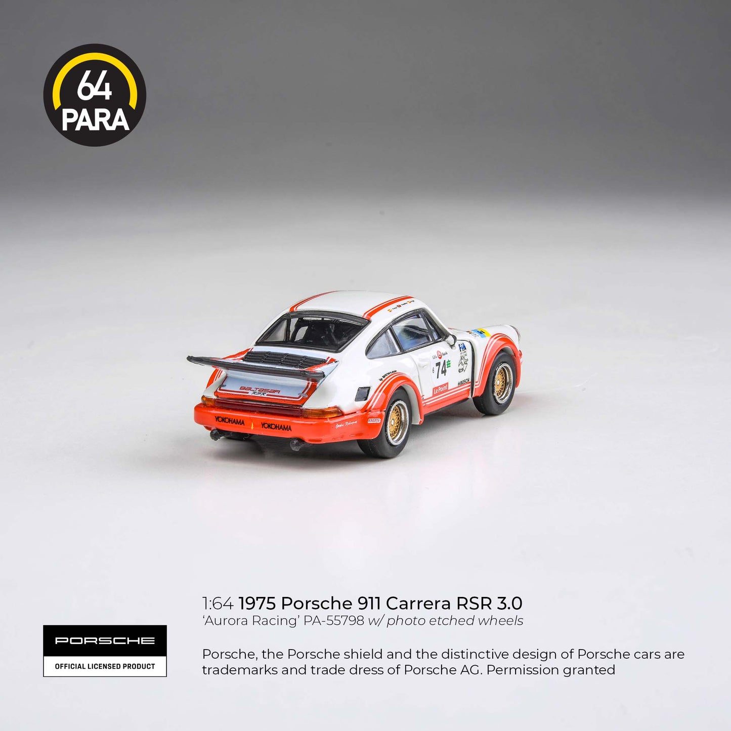 Porsche 911 Carrera RSR 3.0 1975 1:64 Scale Diecast Collectible