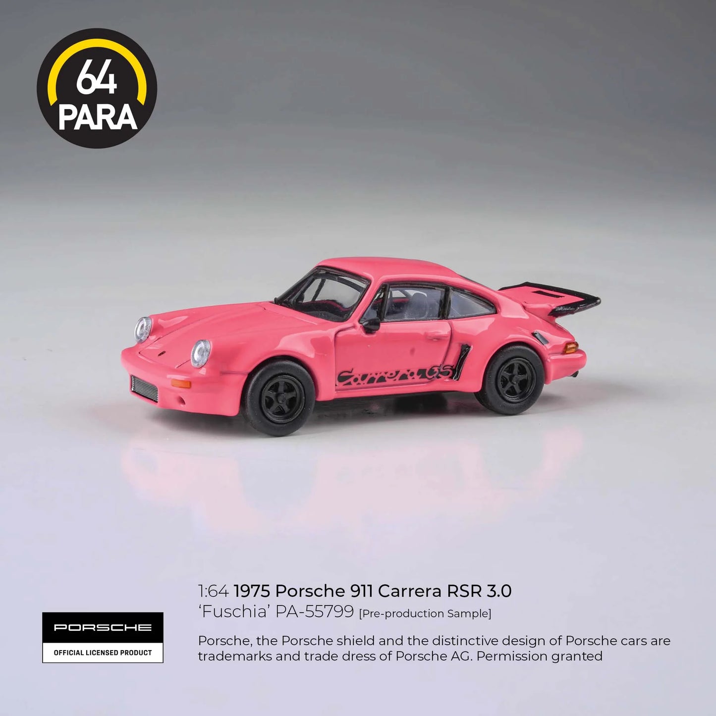 PARA64 Porsche 911 Carrera 3.0 RSR Pink 1:64 Scale Diecast Model (Pre-Order)