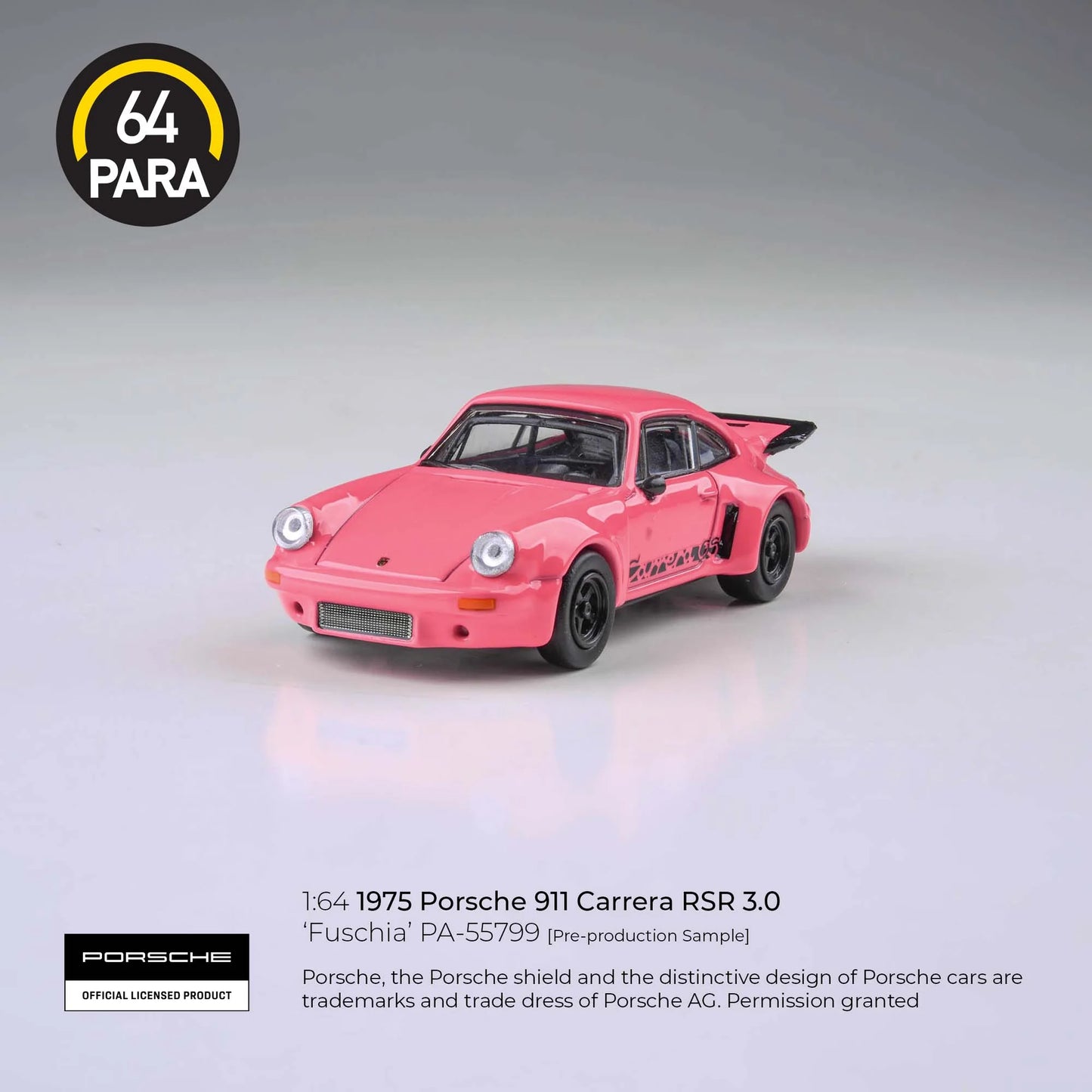 PARA64 Porsche 911 Carrera 3.0 RSR Pink 1:64 Scale Diecast Model (Pre-Order)