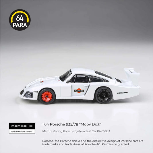 Premium scale diecast model car  – Porsche 935/78 "Moby Dick", 1:64 Scale (White) Collectible