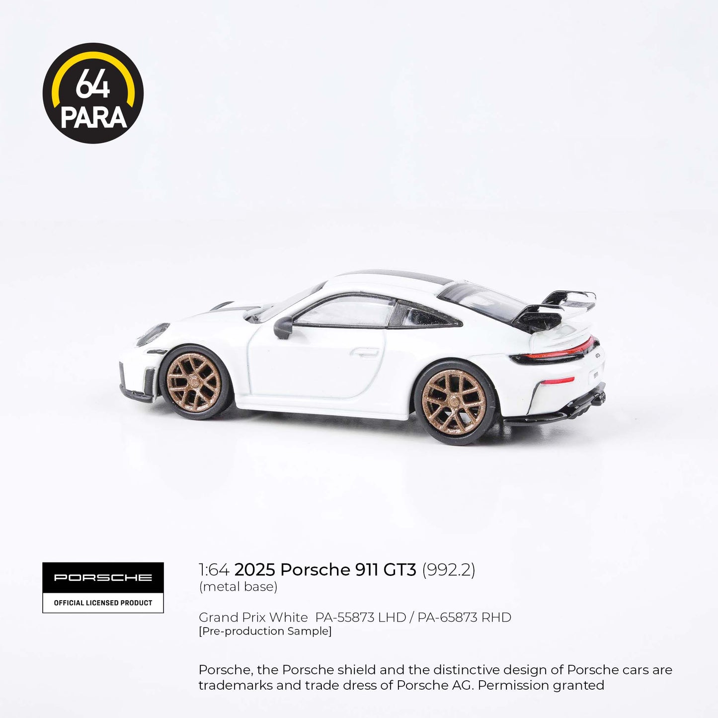 Porsche 911 GT3 (992.2) 2025 1:64 Scale Diecast Collectible