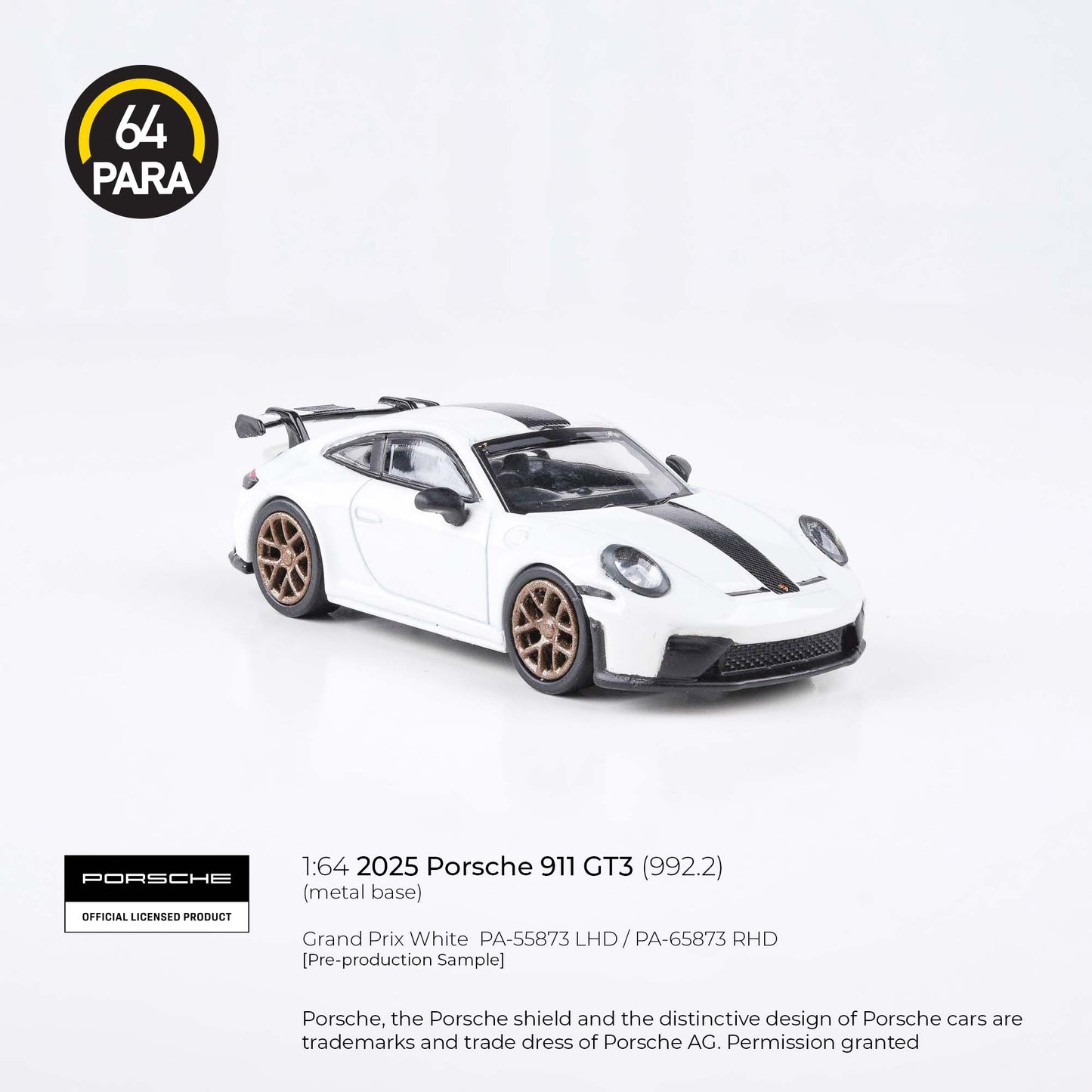 Porsche 911 GT3 (992.2) 2025 1:64 Scale Diecast Collectible