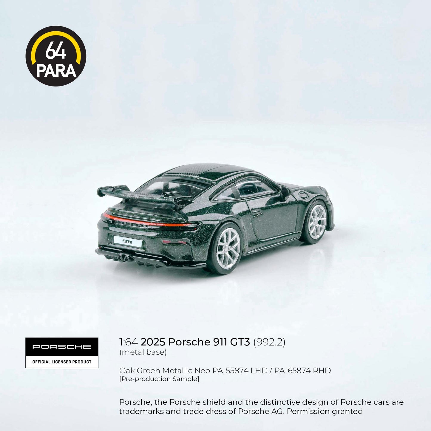 Porsche 911 GT3 (992.2) 2025 1:64 Scale Diecast Collectible