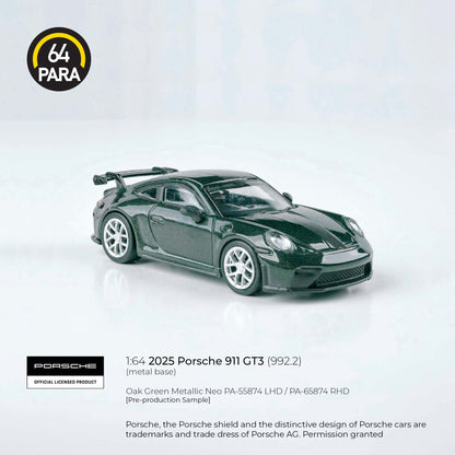 Porsche 911 GT3 (992.2) 2025 1:64 Scale Diecast Collectible