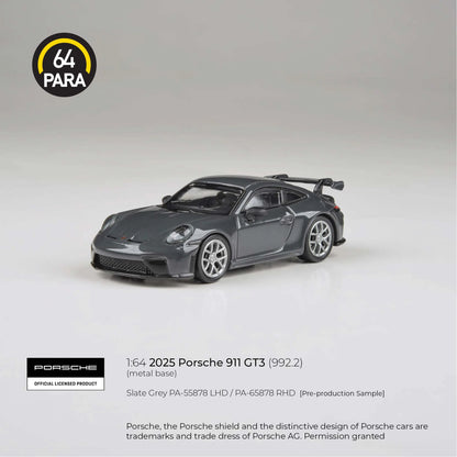 PARA64 Porsche 911 GT3 (992.2) 2025 Slate Grey 1:64 Scale Diecast Model (Pre-Order)
