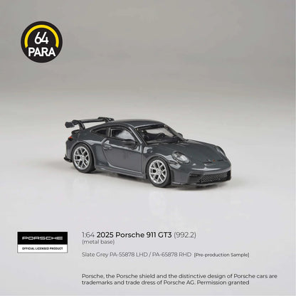 PARA64 Porsche 911 GT3 (992.2) 2025 Slate Grey 1:64 Scale Diecast Model (Pre-Order)