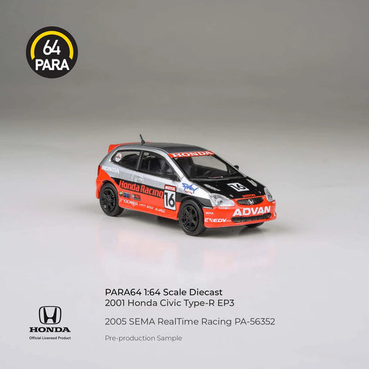 PARA64 Honda Civic 2005 SEMA RealTime Racing Red 1:64 Scale Diecast Model (Pre-Order)