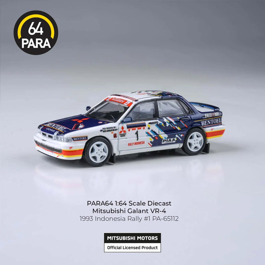 Mitsubishi Galant VR-4 1993 Indonesian Rally, 1:64 Scale collectible diecast model at Poketwheels
