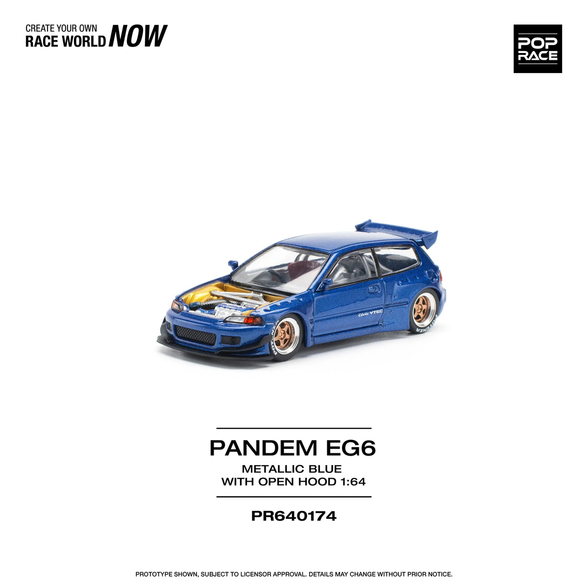 Pandem EG6, 1:64 Scale (Blue) collectible diecast model at Poketwheels