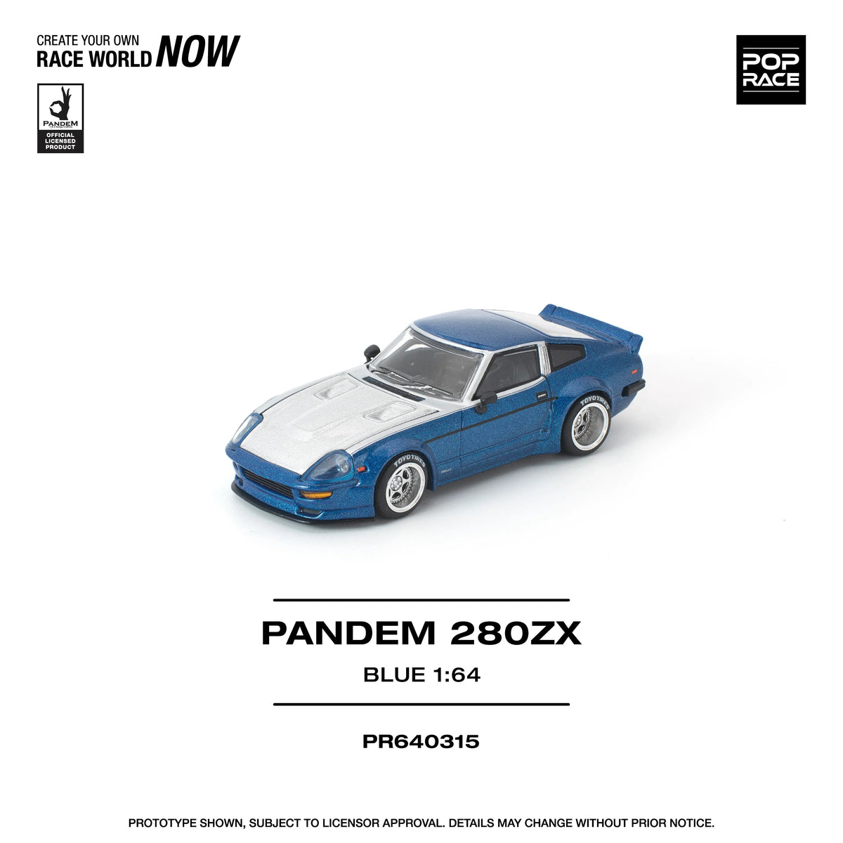 *PRE-ORDER* Pandem 280ZX 1:64 Scale (Blue) collectible diecast model at Poketwheels