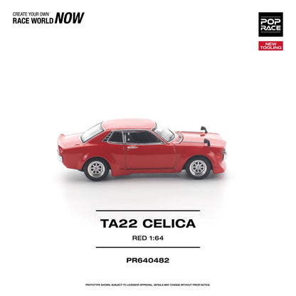 POPRACE Toyota Celica TA22 New Tooling Red 1:64 Scale Diecast Model (Pre-Order)
