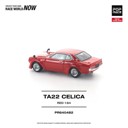 POPRACE Toyota Celica TA22 New Tooling Red 1:64 Scale Diecast Model (Pre-Order)