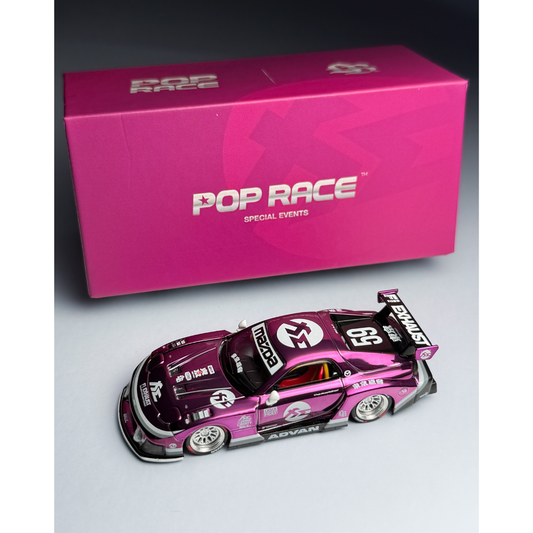 *HKTCS 2026* LB Super Silhouette RX-7 FD3S Purple Chrome (Limited to 2500pcs), 1:64 Scale collectible diecast model at Poketwheels
