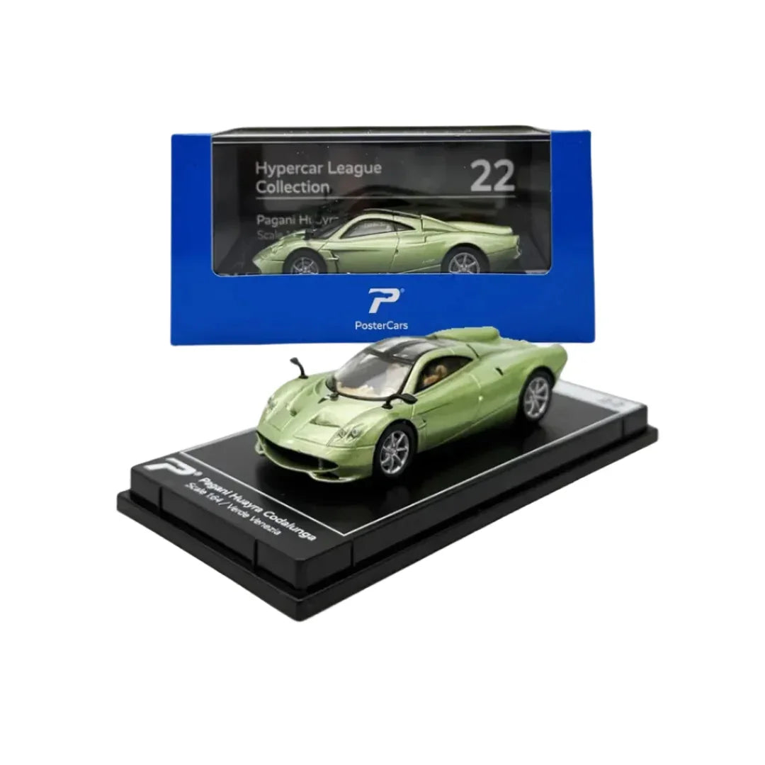 Premium scale diecast model car  – Pagani Huayra Codalunga, 1:64 Scale (Green) Collectible