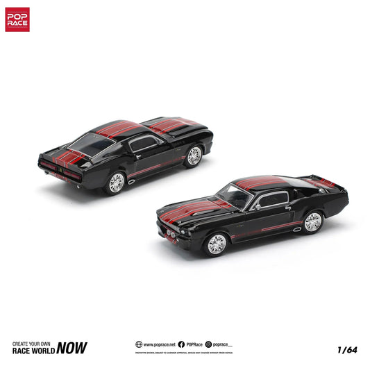 Shelby Mustang GT500, 1:64 Scale (Black) collectible diecast model at Poketwheels