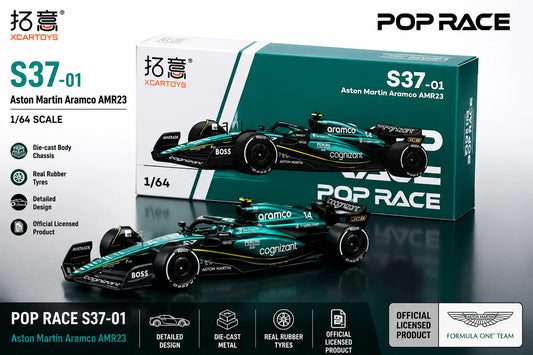 POPRACE Aston Martin Aramco AMR23 Boss (F1-Cognizant), 1:64 Scale