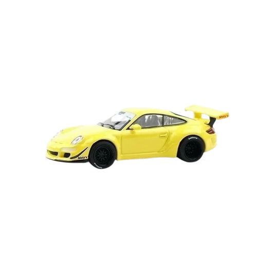 POPRACE Porsche RWB 997, 1:64 Scale (Yellow)