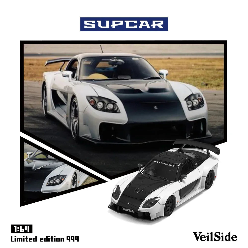 SC-RX-7 Veilside 60(Limited Edition 999), 1:64 Scale (White) collectible diecast model at Poketwheels