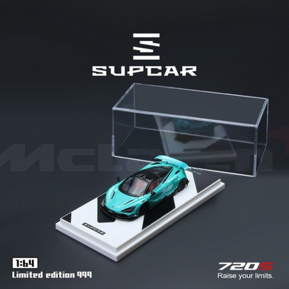 Premium scale diecast model car  – SupCar McLaren 720S alloy car model, 1:64 scale (Cyan Blue) Collectible