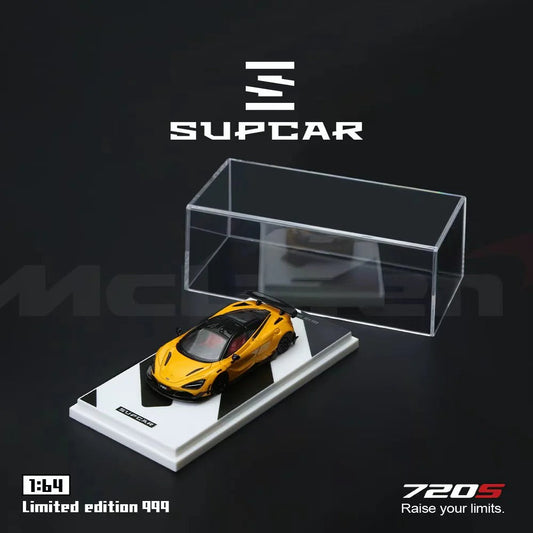 Premium scale diecast model car  – SupCar McLaren 720S alloy car model, 1:64 Scale (Yellow) Collectible