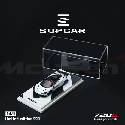 Premium scale diecast model car  – SupCar McLaren 720S alloy car model, 1:64 Scale (White) Collectible