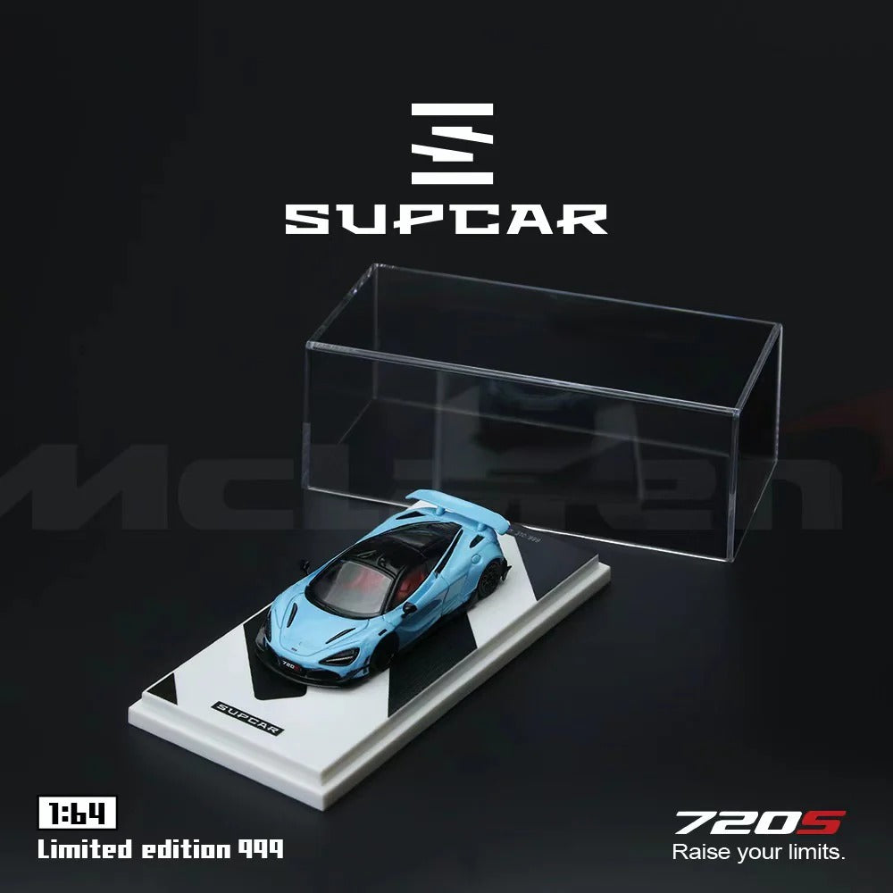 Premium scale diecast model car  – SupCar McLaren 720S alloy car model, 1:64 Scale (Blue) Collectible