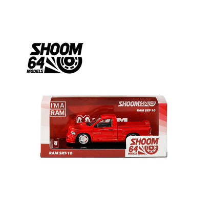 PRE-ORDER SHOOM64 Dodge Ram SRT-10 2003 Red 1:64 Scale Diecast Model