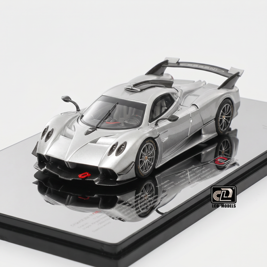 Pagani Huayra R Silver LCD Models | 1:43 Scale Diecast | Track Hypercar Collectible