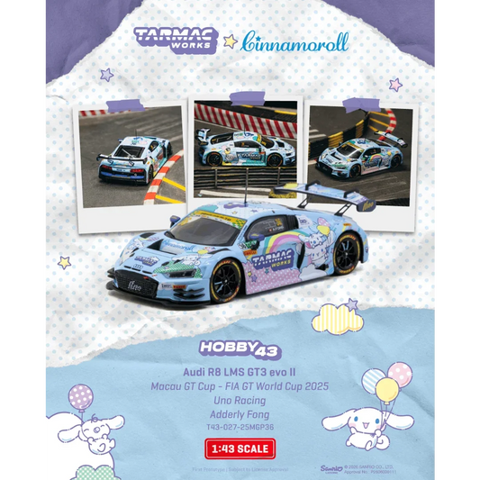 *PRE-ORDER* Audi R8 LMS GT3 EVO II Macau GT Cup - FIA GT World Cup 2025 Uno Racing Adderly Fong, 1:43 Scale collectible diecast model at Poketwheels