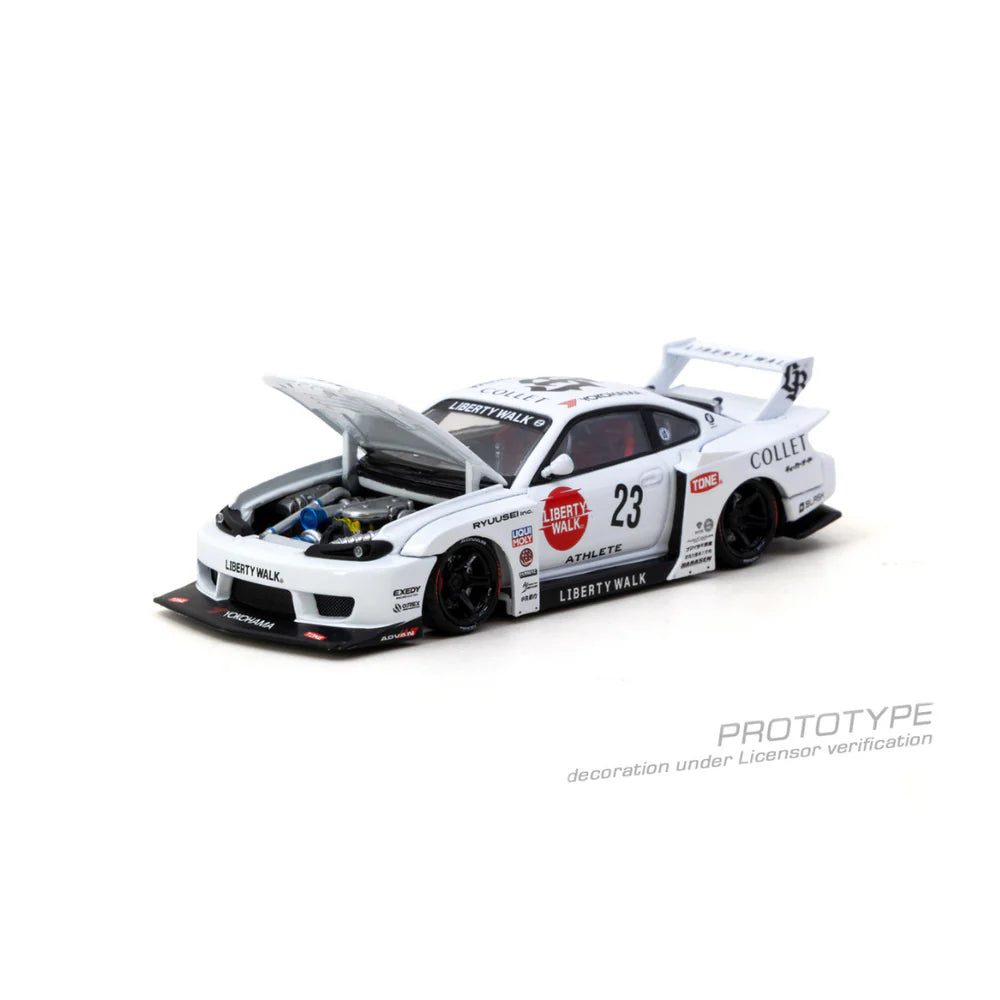 PRE-ORDER | LB-Super Silhouette Nissan Silvia (S15) Drift 2025 (Open Bonnet & Engine Compartment) 1:64 Scale by Tarmac Works