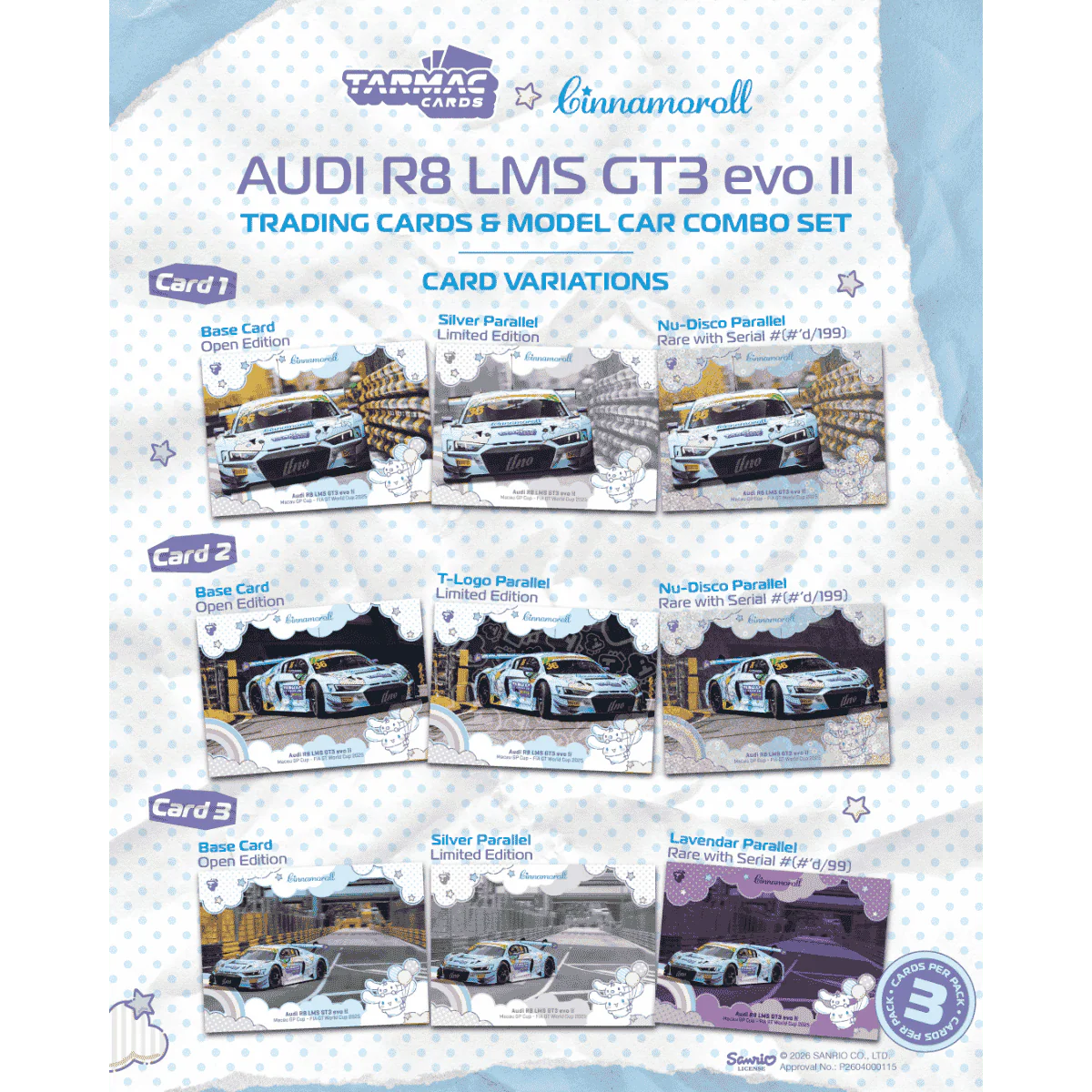 PRE-ORDER | Audi R8 LMS GT3 EVO II Macau GT Cup FIA GT World Cup 2025 Uno Racing Adderly Fong 1:64 Scale by Tarmac Works