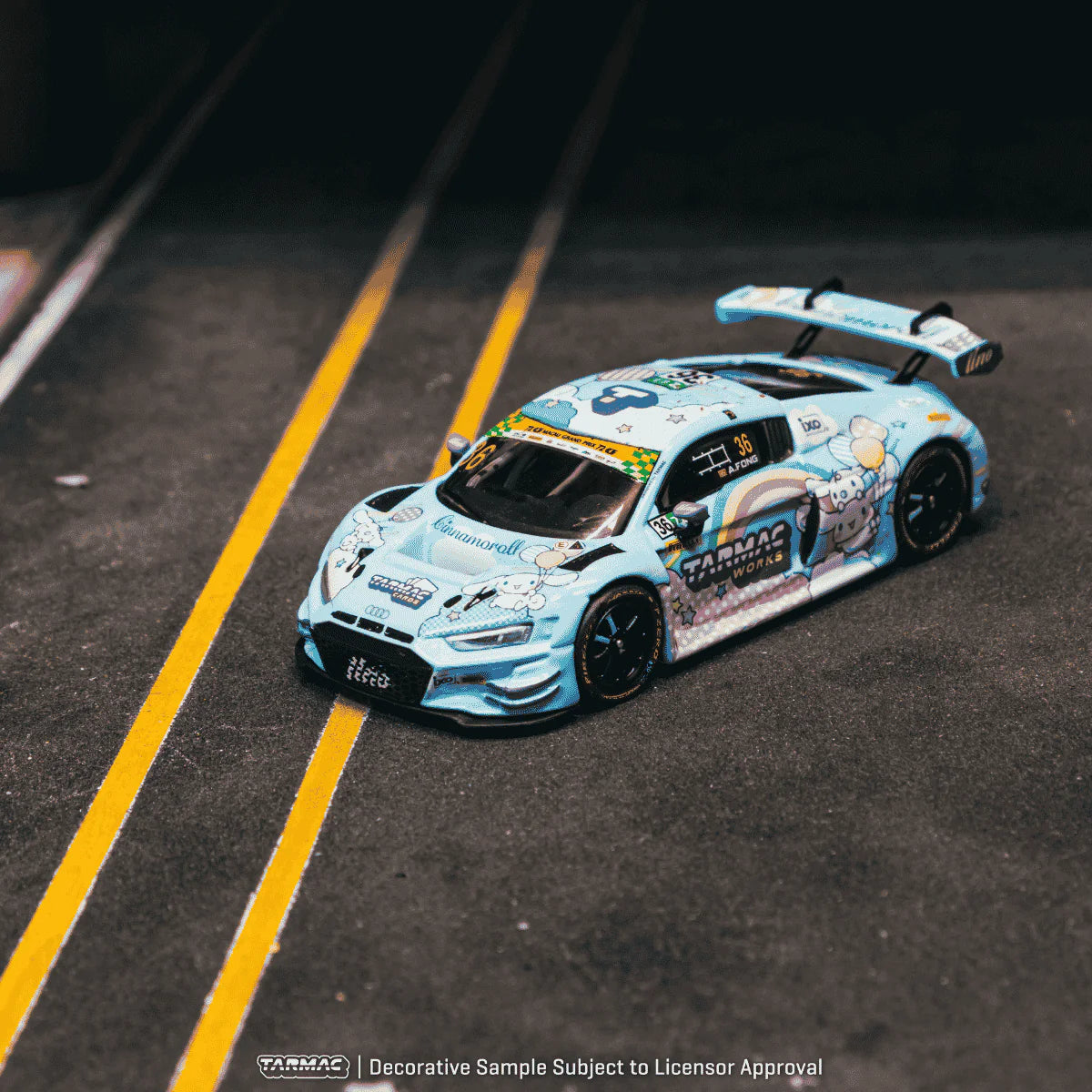PRE-ORDER | Audi R8 LMS GT3 EVO II Macau GT Cup FIA GT World Cup 2025 Uno Racing Adderly Fong 1:64 Scale by Tarmac Works