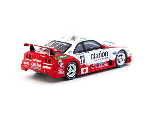 Premium scale diecast model car  – Nissan Nismo GT-R LM 24h of Le Mans 1995 Presentation #23 - Hobby64, 1:64 Scale (White) Collectible
