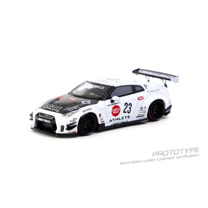PRE-ORDER | Nissan GT-R R35 Type 2 with Metal Oil Can Packaging 1:64 Scale (White) by Tarmac Works