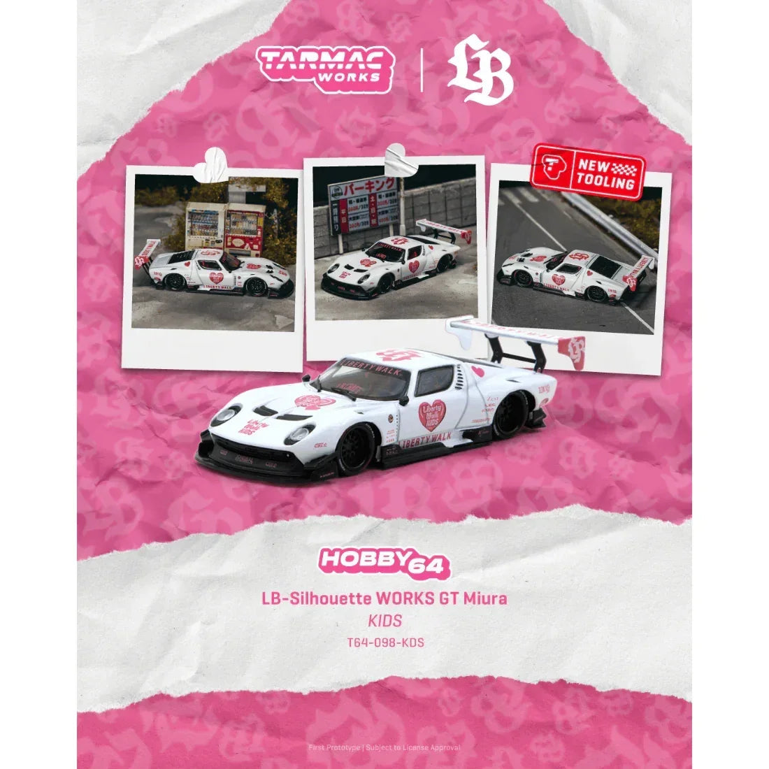 *PRE-ORDER* LB-Silhouette WORKS GT Miura KIDS, 1:64 Scale collectible diecast model at Poketwheels